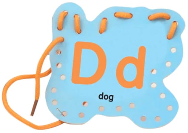 Example card in the Melissa and Doug Alphabet Tracing Cards set