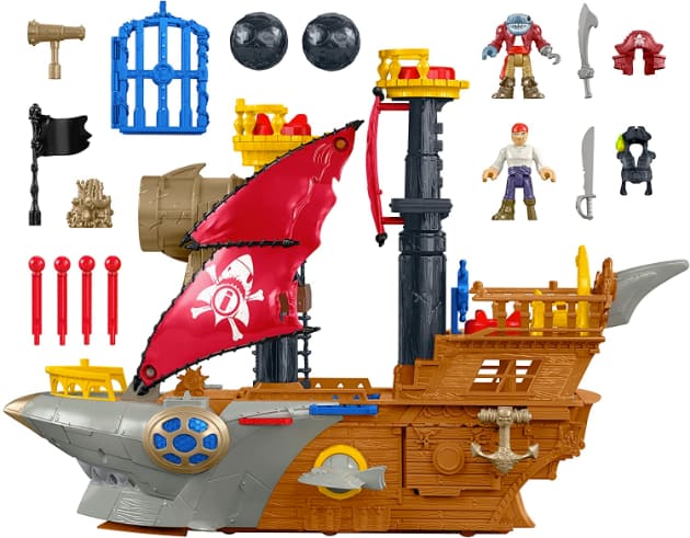 Pieces of Fisher-Price Imaginext Shark Bite Pirate Ship